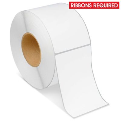 Removable Adhesive Industrial Thermal Transfer Labels - 4 x 6", Ribbons Required S-7995