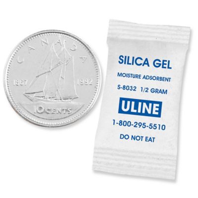 Déshydratants en gel de silice – Format en grammes 1/2, seau de 5 gallons  S-8032 - Uline