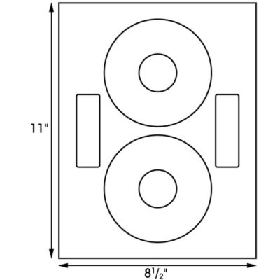 CD/DVD Labels - Inkjet / Laser, White Matte - ULINE - Box of 200 Labels - S-8076