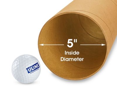 Jumbo Kraft Mailing Tubes with End Caps - 5 x 60