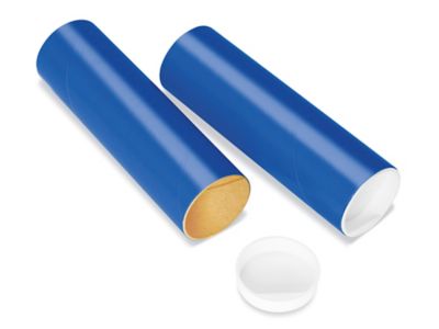 Mailing Tubes with End Caps - 2 x 6", .060" thick, Blue S-8101BLU