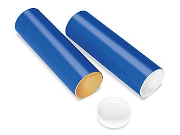 Mailing Tubes with End Caps - 2 x 6", .060" thick, Blue S-8101BLU