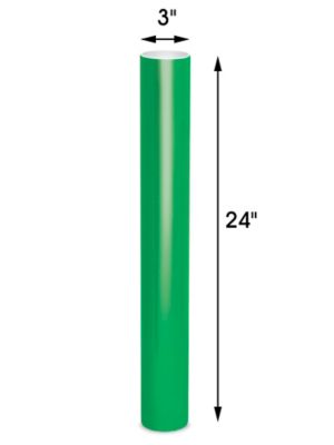 Mailing Tubes with End Caps - 3 x 24, .070 Thick, Green - ULINE - Carton of 25 - S-8106GRN