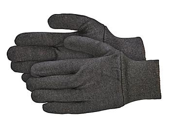 Cotton Jersey Gloves - Unlined, Ladies', Brown S-812L-BR