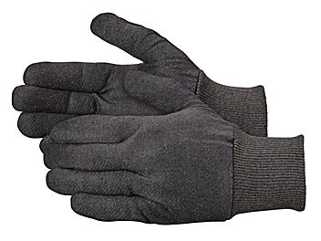 Cotton Jersey Gloves - Unlined, Men's, Brown S-812M-BR