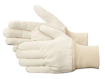 Cotton Jersey Gloves - Unlined, Men's, White S-812M-W