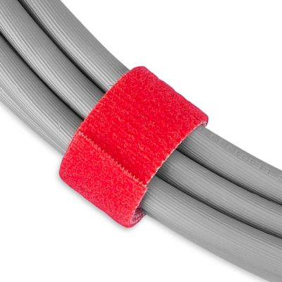 Velcro&reg; Brand Self-Grip Straps - 3/4" x 75', Red S-8136R