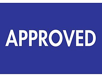 Inventory Control Labels - "Approved", 2 x 3"