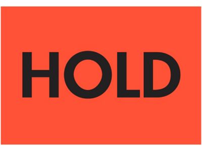 Inventory Control Labels - "Hold", 2 x 3"