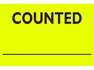 Inventory Control Labels - "Counted _____", 2 x 3"