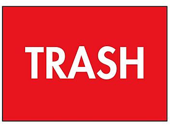 Etiquetas Adhesivas para Desechos y Basura - "Trash", 2 x 3" S-8173