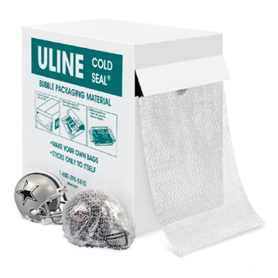 Uline Cold Seal&reg; Bubble Roll - 12" x 175', 3/16", Perforated S-818