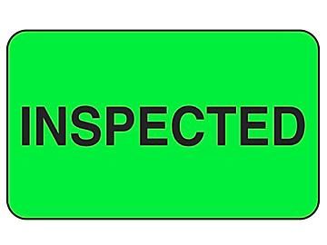 Production Labels - "Inspected", 1 1/4 x 2"