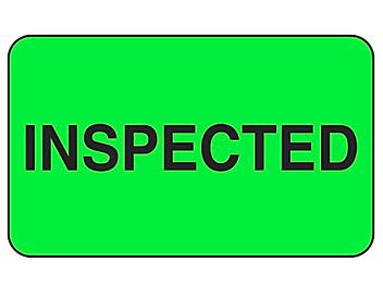 Production Labels - "Inspected", 1 1/4 x 2" S-8182