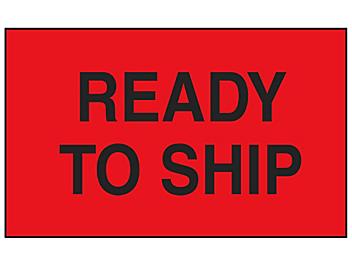 Production Labels - "Ready to Ship", 3 x 5" S-8189