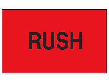 Production Labels - "Rush", 3 x 5" S-8195