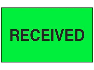 Étiquettes adhésives – « Received », 3 x 5 po