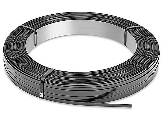 Steel 0.017 in Strapping Thickness-Each Steel Strapping 1//2 in Strapping Width Black