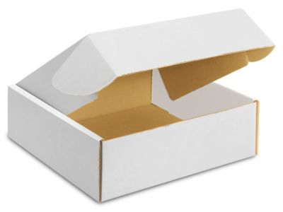 12 x 12 x 4" White Tab Locking Literature Mailers S-8297