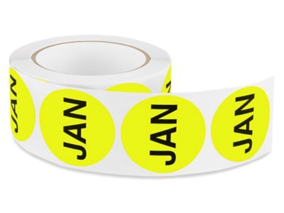 Circle Months of the Year Labels - "JAN", 2" S-8300