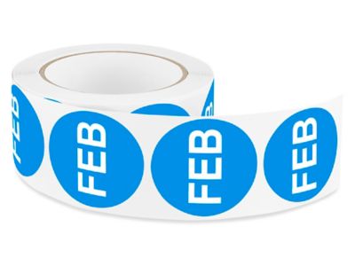 Circle Months of the Year Labels - "FEB", 2" S-8301