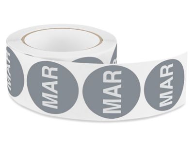 Circle Months of the Year Labels - "MAR", 2" S-8302