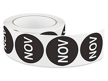 Circle Months of the Year Labels - "NOV", 2" S-8310