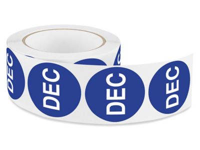Circle Months of the Year Labels - "DEC", 2" S-8311