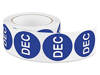 Circle Months of the Year Labels - "DEC", 2" S-8311