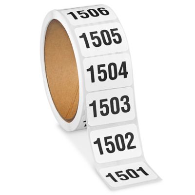 Consecutive Number Labels - 1501-2000, 1 x 1 1/2" S-8322