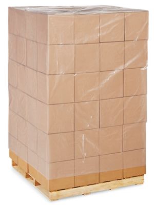 51 x 49 x 97" 4 Mil Clear Heavy Duty Pallet Covers S-8355