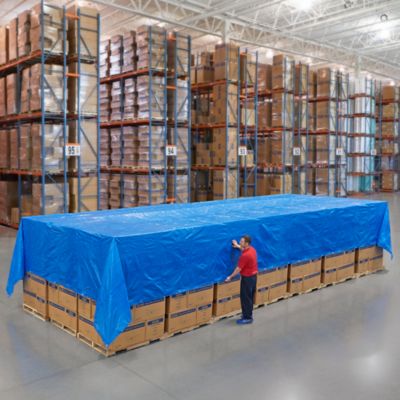 Standard Woven Poly Tarp - Blue, 20 x 40' S-8399