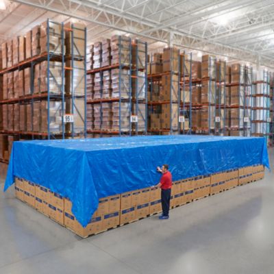 Standard Woven Poly Tarp - Blue, 30 x 50' S-8400