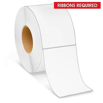 Industrial Weatherproof Thermal Transfer Labels - Polypropylene, White, 4 x 6", Ribbons Required S-8433