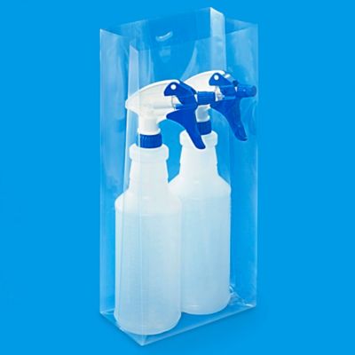 7 x 4 x 18" 2 Mil Gusseted Poly Bags S-8448