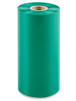 Industrial Thermal Transfer Ribbons - Wax/Resin, Green, 4.33" x 984' S-8472G