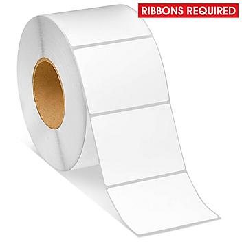 Removable Adhesive Industrial Thermal Transfer Labels - 4 x 3", Ribbons Required S-8488
