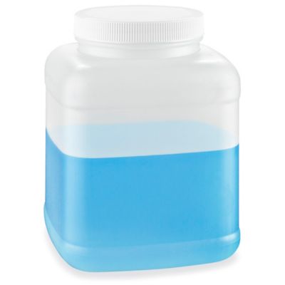 Square Wide-Mouth Plastic Jars Bulk Pack - 1/2 Gallon S-8508B