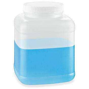 Square Wide-Mouth Plastic Jars Bulk Pack - 1/2 Gallon S-8508B