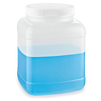 Square Wide-Mouth Plastic Jars - 1 Gallon S-8509