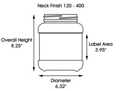 Plastic Grip Jars - 48 oz S-15709 - Uline