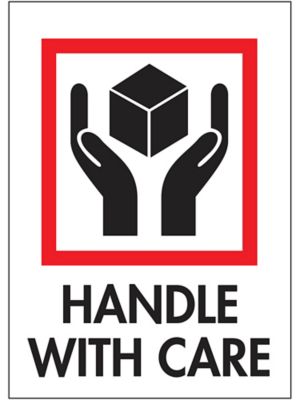 HANDLE WITH CARE - International Safe Handling Label