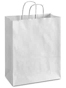 White Paper Shopping Bags - 10 x 5 x 13", Debbie S-8519