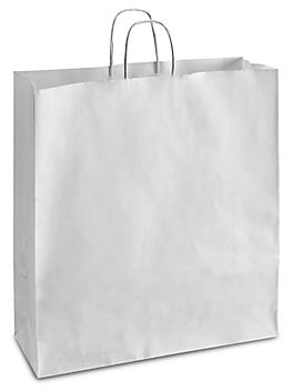 White Paper Shopping Bags - 16 x 6 x 19 1/4", Queen S-8520