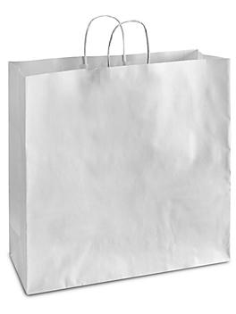 White Paper Shopping Bags - 18 x 7 x 18 3/4", Jumbo S-8521