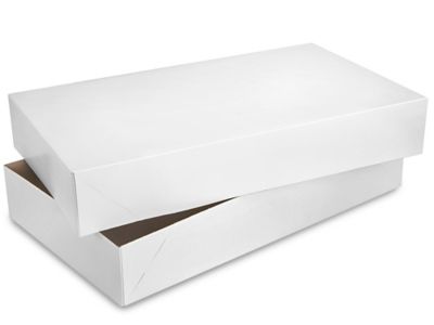 Cajas de 2 Piezas para Ropa - 24 x 14 x 4, Blancas Brillosas, 61 x 36 x 10  cm S-8559 - Uline