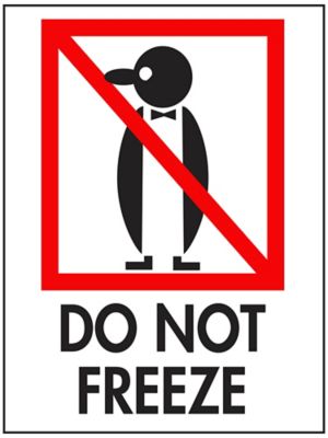 International Safe Handling Labels - "Do Not Freeze", 3 x 4" S-856