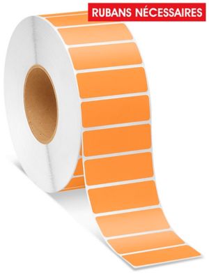 Industrial Thermal Transfer Labels - Orange, 3 x 1", Ribbons Required S-8566O