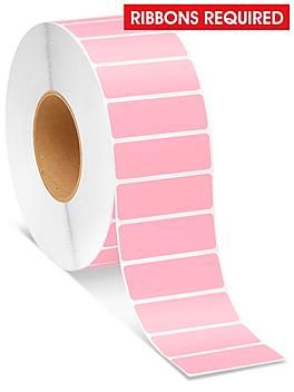 Industrial Thermal Transfer Labels - Pink, 3 x 1", Ribbons Required S-8566P