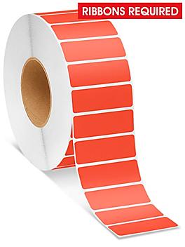 Industrial Thermal Transfer Labels - Red, 3 x 1", Ribbons Required S-8566R